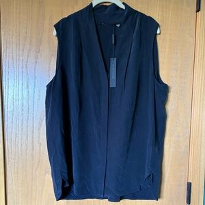 Elie Tahari NAVY Blue Sleeveless Silk Blouse Perfection! NWT!